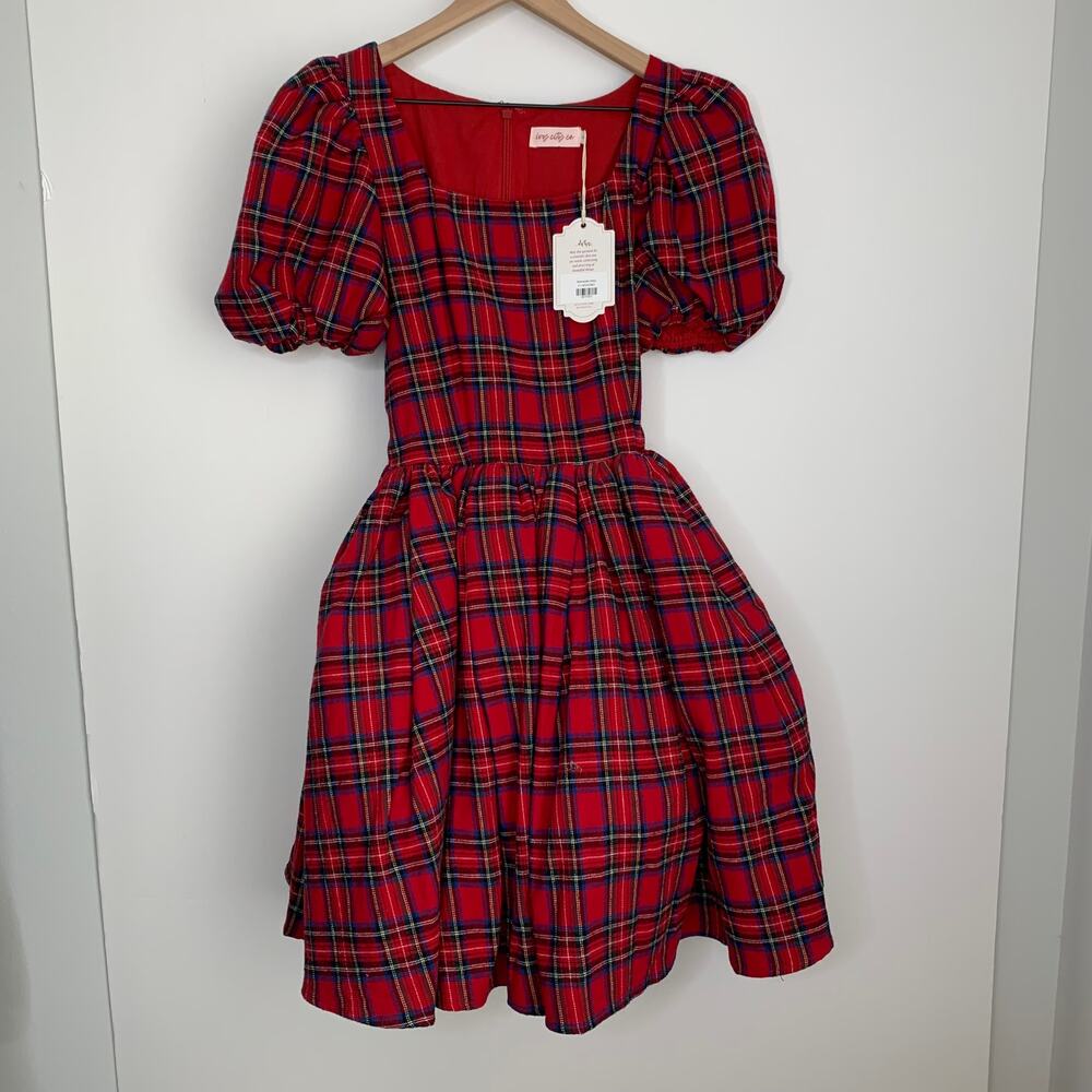 Ivy City Co x Courtney Keiko Nutcracker Holiday Red Plaid Dress Womens Size 2 - Picture 3 of 14